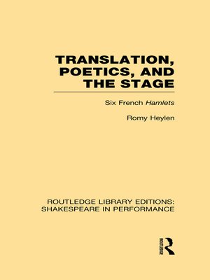 cover image of Translation, Poetics, and the Stage
